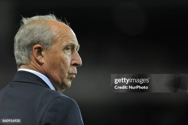 Gian Piero Ventura the Italy team coach during the warm-up before the match valid for Qualifying Round of Fifa World Cup Russia 2018 between Italy -...