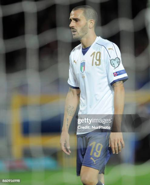 Leonardo Bonucci of Italy player during the match valid for the Qualifying Round of Fifa World Cup Russia 2018 between Italy - Macedonia at Olympic...