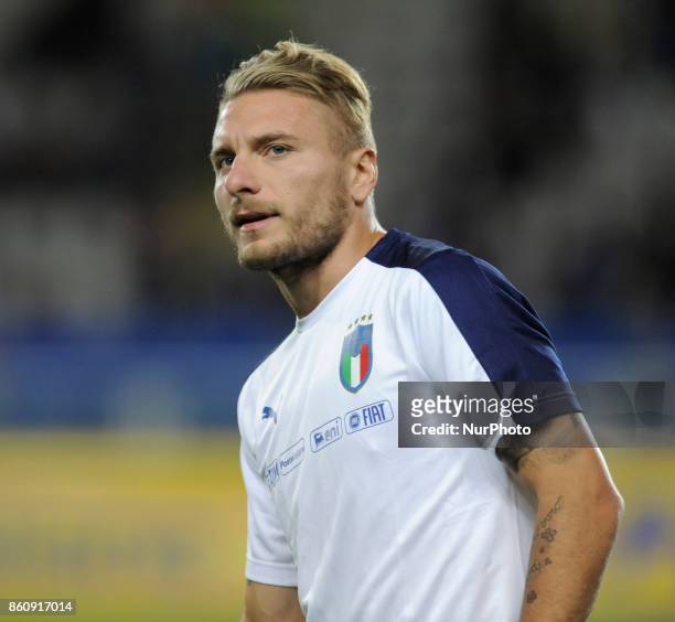 Ciro Immobile of Italy player during the warm-up before the match valid for the Qualifying Round of Fifa World Cup Russia 2018 between Italy -...