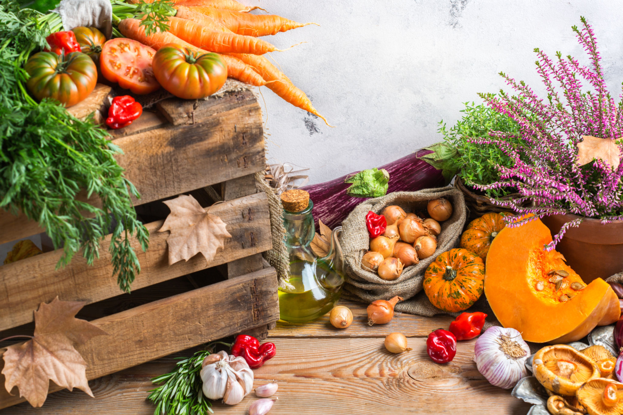 autumn harvest vegetables