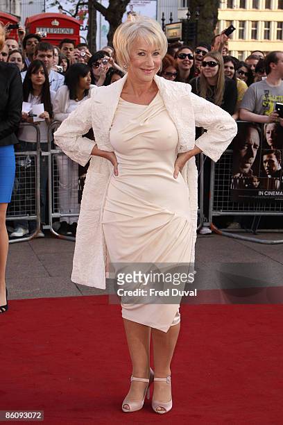 Dame Helen Mirren attends the World Premiere of 'State Of Play' at The Empire Cinema, Leicester Square on April 21, 2009 in London.
