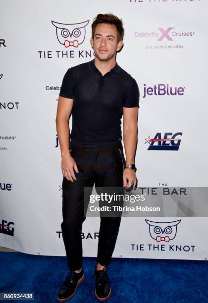 Kevin McHale attends Jesse Tyler Ferguson's 'Tie The Knot' celebrations 5 year anniversary at NeueHouse Hollywood on October 12, 2017 in Los Angeles,...