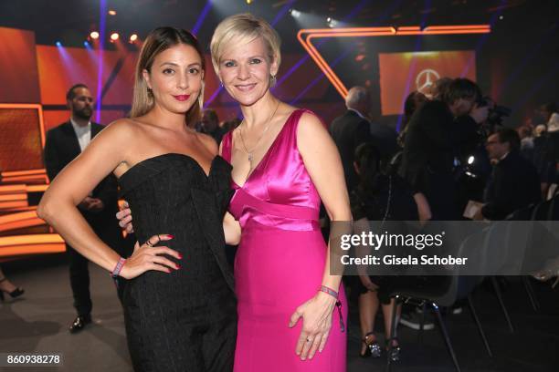 Arzu Bazman and Andrea Kathrin Loewig during the 'Tribute To Bambi' gala at Station on October 5, 2017 in Berlin, Germany.