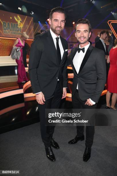 Christoph Metzelder and Florian Silbereisen during the 'Tribute To Bambi' gala at Station on October 5, 2017 in Berlin, Germany.