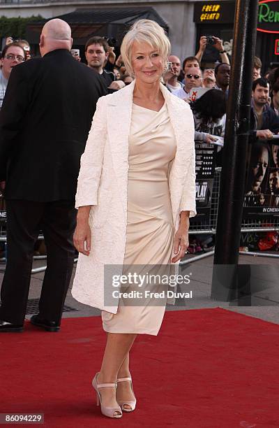 Dame Helen Mirren attends the World Premiere of 'State Of Play' at The Empire Cinema, Leicester Square on April 21, 2009 in London.