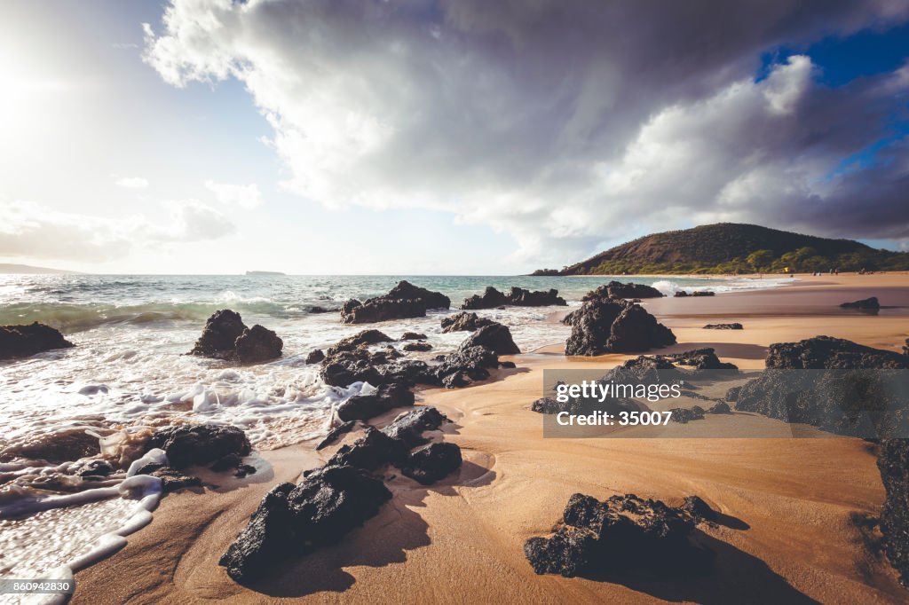 Makena or big beach on maui island, hawaii islands