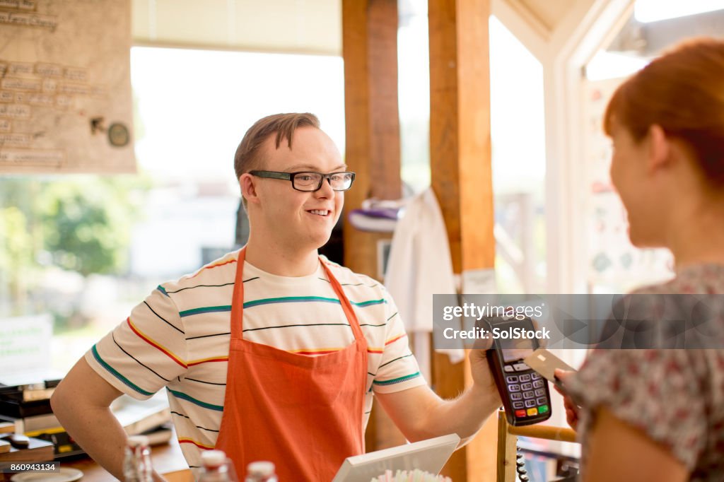 Making a Payment in the Farm Cafe