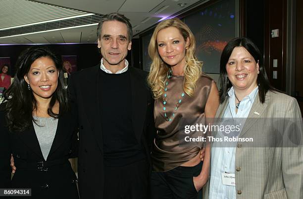 President & CEO of Lifetime Networks, Andrea Wong, actor Jeremy Irons and actress Joan Allen, stars of the Lifetime Original Movie Georgia O'Keeffe,...