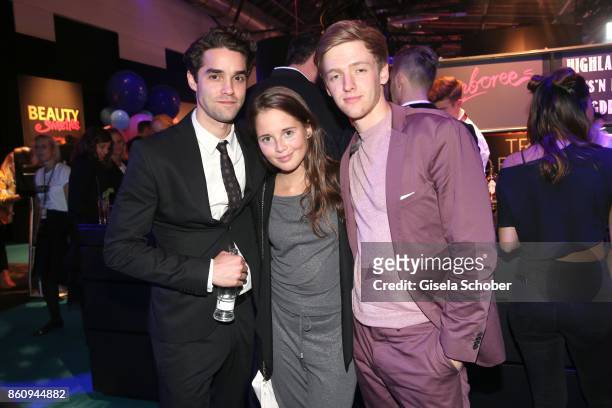 Max Befort, Bianca Nawrath and Timur Bartels during the 'Tribute To Bambi' gala at Station on October 5, 2017 in Berlin, Germany.