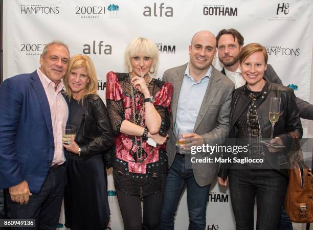 Bruce Berstein, Hillary Valentine, ML Perlman, Andrew Perlman, Aidan Butler and Anastasia Nyrkovskaya attend the Alfa Development Launch Celebration...