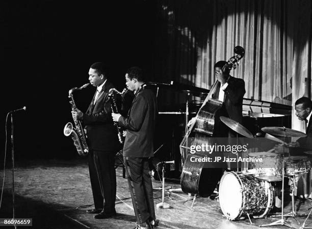 Photo of John Coltrane 1961 7; John Coltrane,Eric Dolphy,Art Davis & Elvin Jones,, Copenhagen 1961