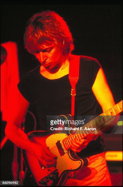 Photo of POLICE, Andy Summers performing live onstage, playing Fender Telecaster guitar