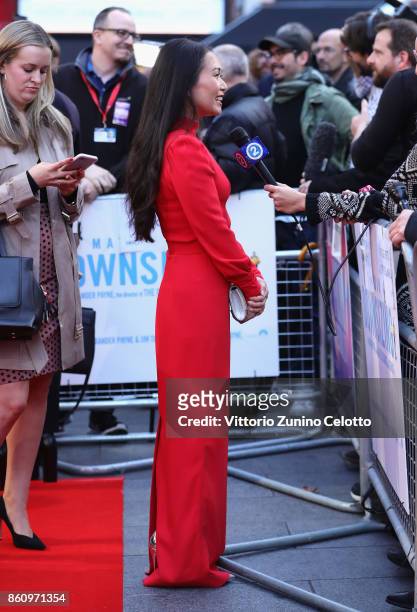 Hong Chau attends the BFI Patron's Gala and UK Premiere of "Downsizing" during the 61st BFI London Film Festival at the Odeon Leicester Square on...
