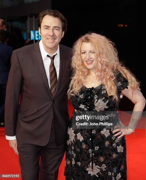 Jonathan Ross and Jane Goldman attend the BFI Patron's Gala and UK Premiere of "Downsizing" during the 61st BFI London Film Festival at the Odeon...