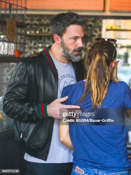 Ben Affleck and Jennifer Garner are seen on October 12, 2017 in Los Angeles, California.