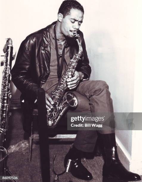 Photo of Eric DOLPHY, Portrait of Eric Dolphy performing backstage