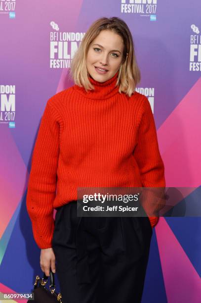 Tess Ward arrives at the Premiere of Jane during the 61st BFI London Film Festival at Picturehouse Central on October 13, 2017 in London, England.