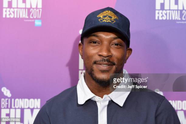 Ashley Walters arrives at the European premiere of "Jane" during the 61st BFI London Film Festival at Picturehouse Central on October 13, 2017 in...