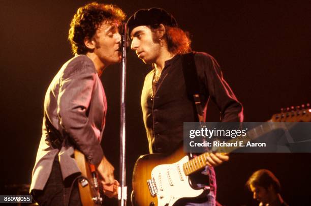 Photo of Bruce SPRINGSTEEN and LITTLE STEVEN and Steven VAN ZANDT, with Steven Van Zandt - E-Street Band, performing live onstage at Muse 'No Nukes'...