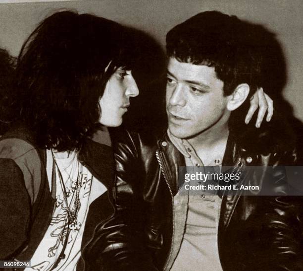 1st JANUARY: Patti Smith and Lou Reed pose together in New York in 1976.