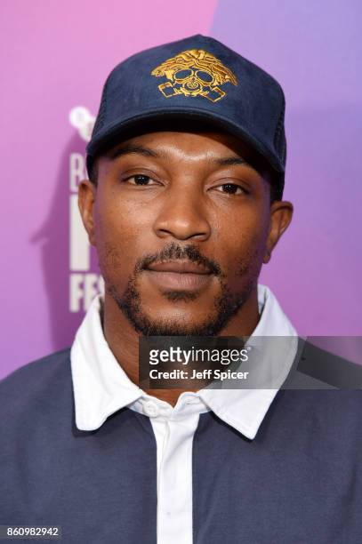Ashley Walters arrives at the European premiere of "Jane" during the 61st BFI London Film Festival at Picturehouse Central on October 13, 2017 in...