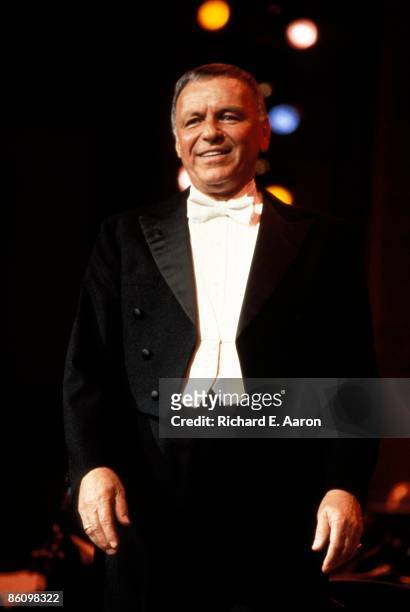 Photo of Frank SINATRA; performing live onstage c.1976