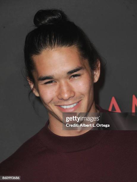 Actor Boo Boo Stewart arrives for the Premiere Of Miramax's "American Satan" held at AMC Universal City Walk on October 12, 2017 in Universal City,...