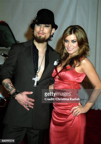 Dave Navarro with his wife Carmen Electra at the GM "ten" fashion show and party held in a parking lot in Hollywood, Calif. On February 24, 2004