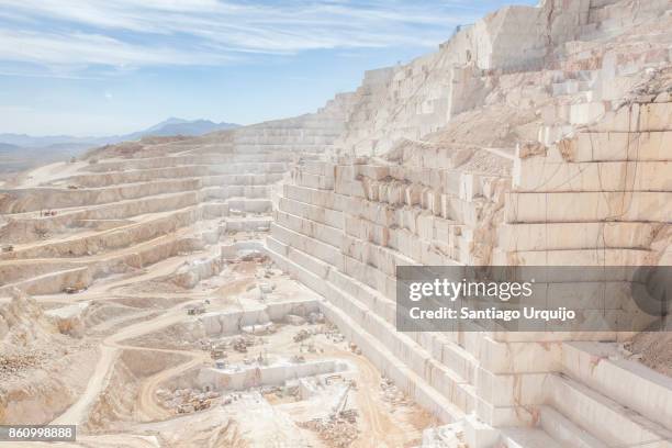 white marble quarry in production - marble quarry ストックフォトと画像