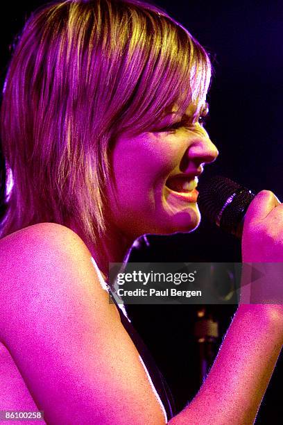 2nd MARCH: English singer Dido performs live on stage at Paradiso in Amsterdam, Netherlands on 2nd March 2001.