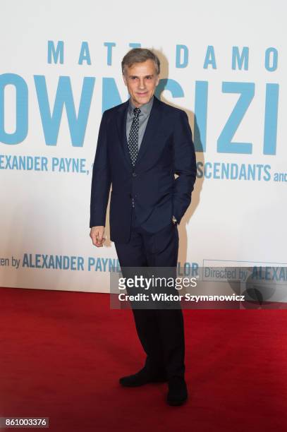 Christoph Waltz arrives for the UK film premiere of 'Downsizing' at Odeon Leicester Square during the 61st BFI London Film Festival, BFI Patron's...