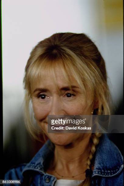 French actress Marie-Anne Chazel on the set of La Vengeance d'une Blonde, directed by Jeannot Szwarc.