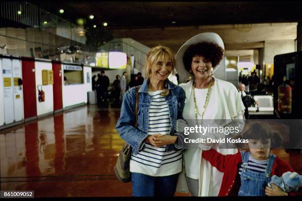 French actress Marie-Anne Chazel on the set of La Vengeance d'une Blonde, directed by Jeannot Szwarc.