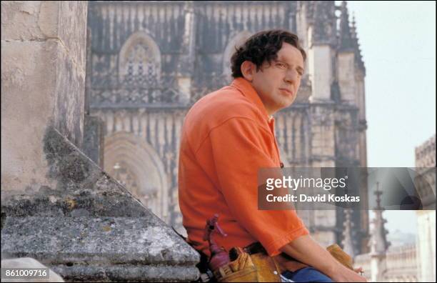 French director and actor Patrick Timsit on the set of his movie Quasimodo d'El Paris, based on the novel Notre Dame de Paris by Victor Hugo.