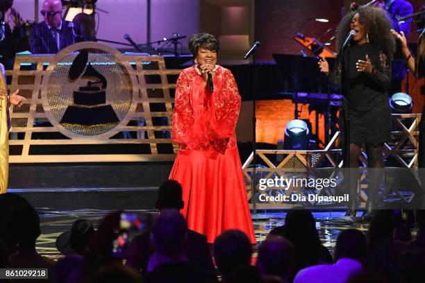 Honoree Shirley Caesar performs onstage during the GRAMMY Salute to Music Legends at Beacon Theatre on July 11, 2017 in New York City.