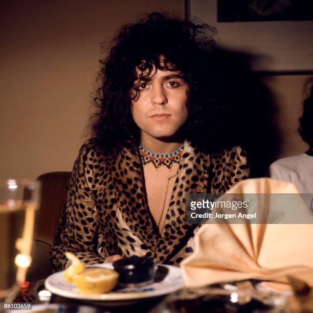 Photo of T REX and Marc BOLAN; at The Palace Hotel