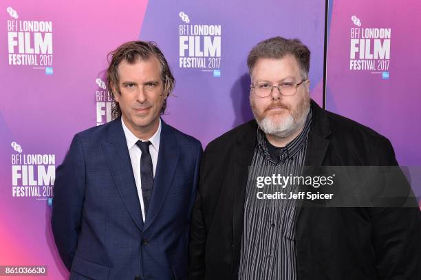 Director Brett Morgen and Justin Johnson arrive at the European premiere of "Jane" during the 61st BFI London Film Festival at Picturehouse Central...