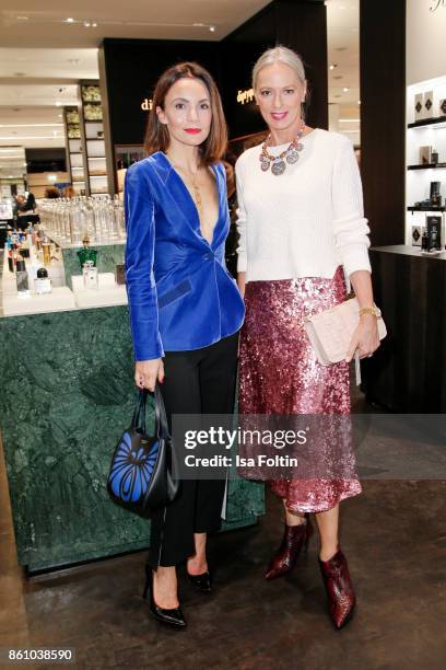 German actress Nadine Warmuth and model Petra van Bremen during the Alsterhaus Beauty Opening 'Die Neue Schönheit' on October 13, 2017 in Hamburg,...