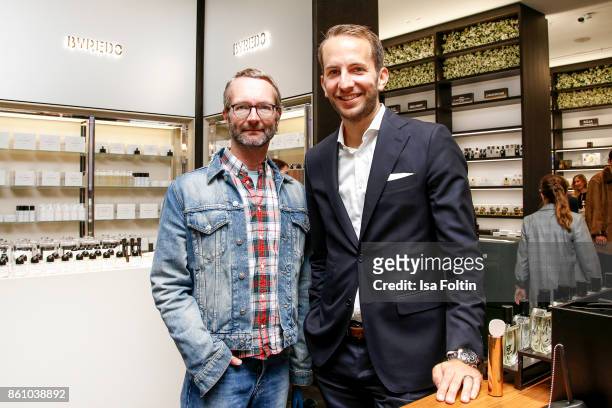 Marcus Luft, fashion editor Gala magazine and Timo Weber during the Alsterhaus Beauty Opening 'Die Neue Schönheit' on October 13, 2017 in Hamburg,...