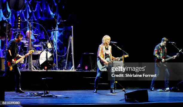 Chrissie Hynde and Martin Chambers of The Pretenders perform live on stage at O2 Apollo Manchester on October 13, 2017 in Manchester, England.