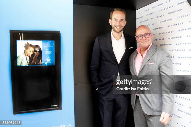 Timo Weber and Andre Maeder during the Alsterhaus Beauty Opening 'Die Neue Schönheit' on October 13, 2017 in Hamburg, Germany.
