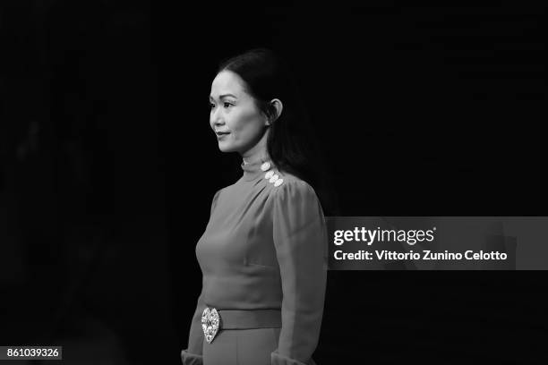 Hong Chau attends the BFI Patron's Gala and UK Premiere of 'Downsizing' during the 61st BFI London Film Festival at the Odeon Leicester Square on...