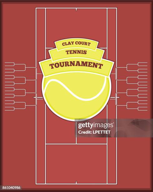 illustrations, cliparts, dessins animés et icônes de tournoi de tennis - tennis terre battue