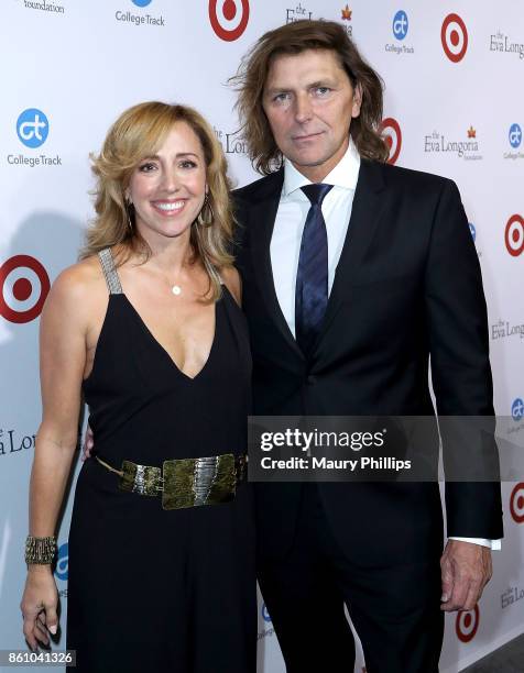 Michael Ann Young and Robin Atkin Downes attend Eva Longoria foundation annual dinner at Four Seasons Hotel Los Angeles at Beverly Hills on October...