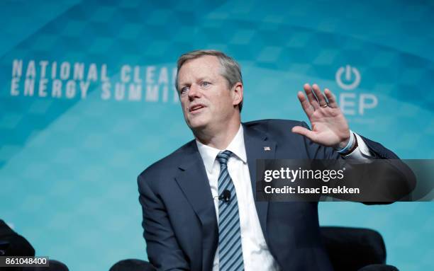 Massachusetts Governor Charlie Baker speaks during the National Clean Energy Summit 9.0 on October 13, 2017 in Las Vegas, Nevada.