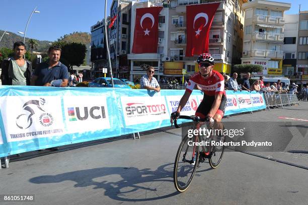 Serkan Balkan of Turkish National Team competes during Stage 4 of the 53rd Presidential Cycling Tour of Turkey 2017, Marmaris to Selcuk on October...