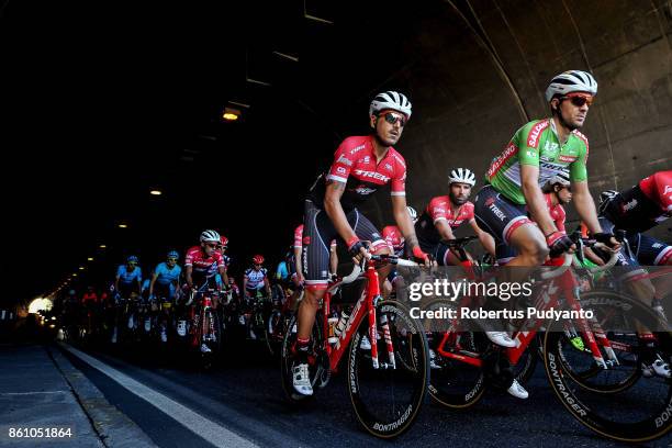 Cyclists compete during Stage 4 of the 53rd Presidential Cycling Tour of Turkey 2017, Marmaris to Selcuk on October 13, 2017 in Selcuk, Turkey.