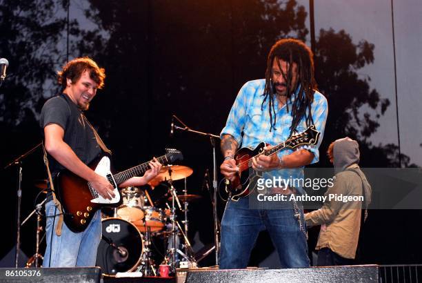 Photo of TEA LEAF GREEN and Josh CLARK and Eric McFADDEN and Scott RAGER and Reed MATHIS, with Eric McFadden - L-R: Josh Clark, Scott Rager, Eric...