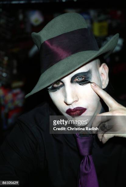 Marilyn Manson at an in-store appearance for the band's latest release "Lest We Forget: The Best Of" held at Hot Topic in Hollywood, Calif. On...