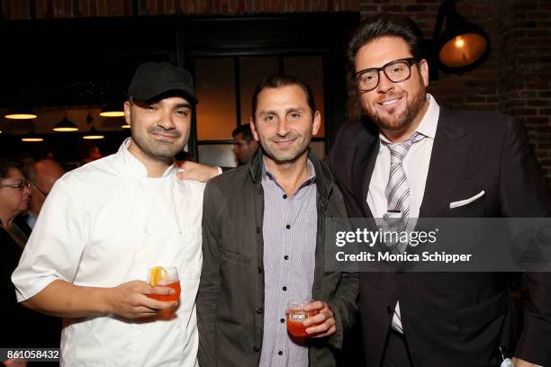 Chef Marco Incerti and Chef Scott Conant attend Aperitivo! hosted by Scott Conant at The Standard High Line on October 13, 2017 in New York City.